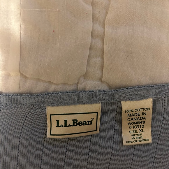 Light blue cotton cardigan from LL Bean, size XL - Picture 4 of 5